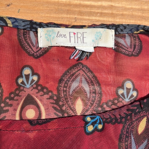 Love Fire dolman sleeved small tunic top - Picture 3 of 4